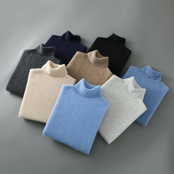 Eleganter Wollrollkragenpullover