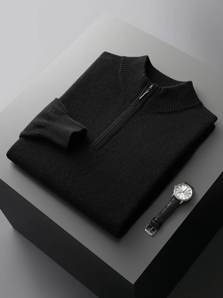 Florence Kaschmir-Pullover mit Reißverschluss