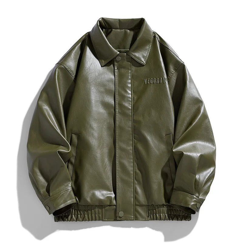Leder-Motorradjacke