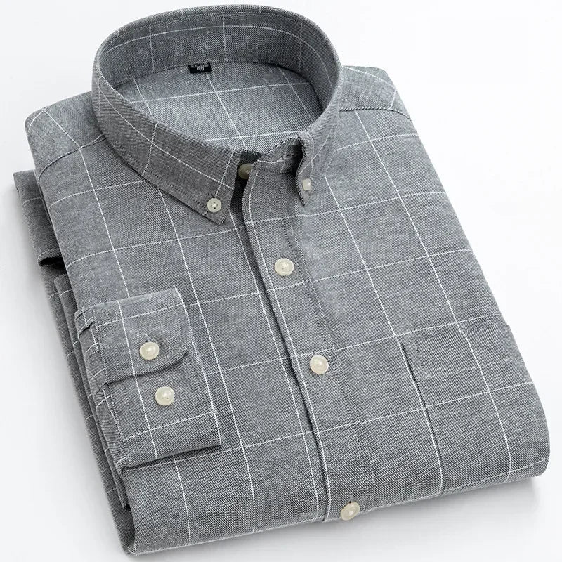 Langärmliges Baumwollhemd