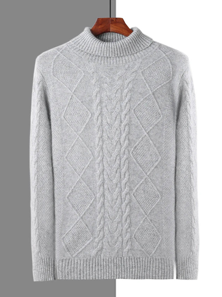 Eleganter Muster Cashmere Pullover