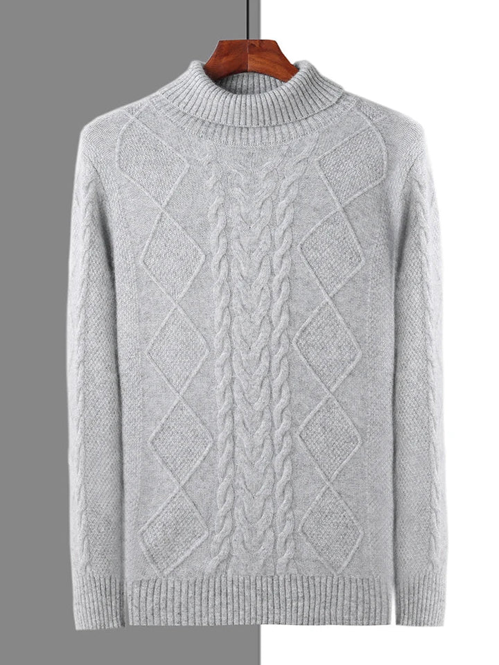 Eleganter Muster Cashmere Pullover