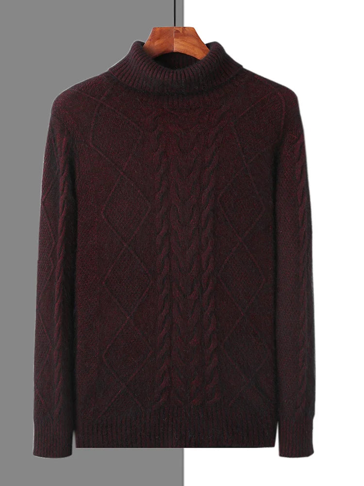 Eleganter Muster Cashmere Pullover