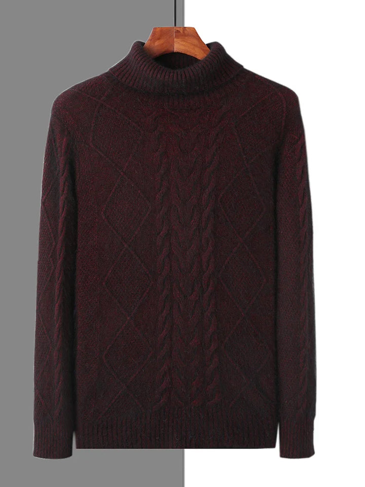 Eleganter Muster Cashmere Pullover