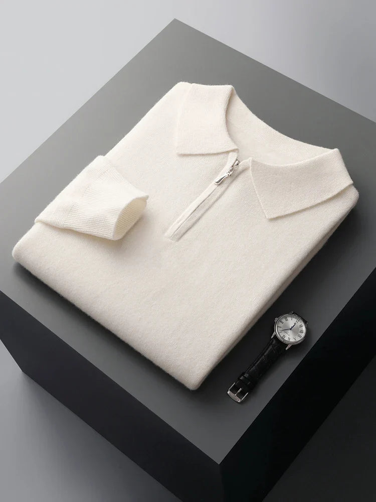 Eleganter Kaschmir-Polo-Pullover