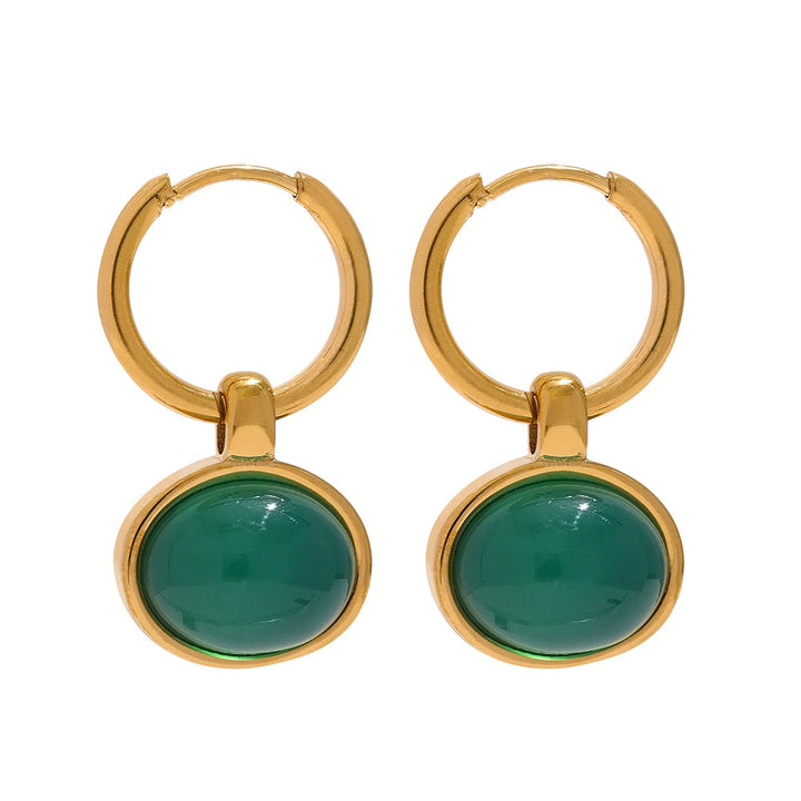 Celestial Harmony - Gold plated oorbellen - Tiger's Eye