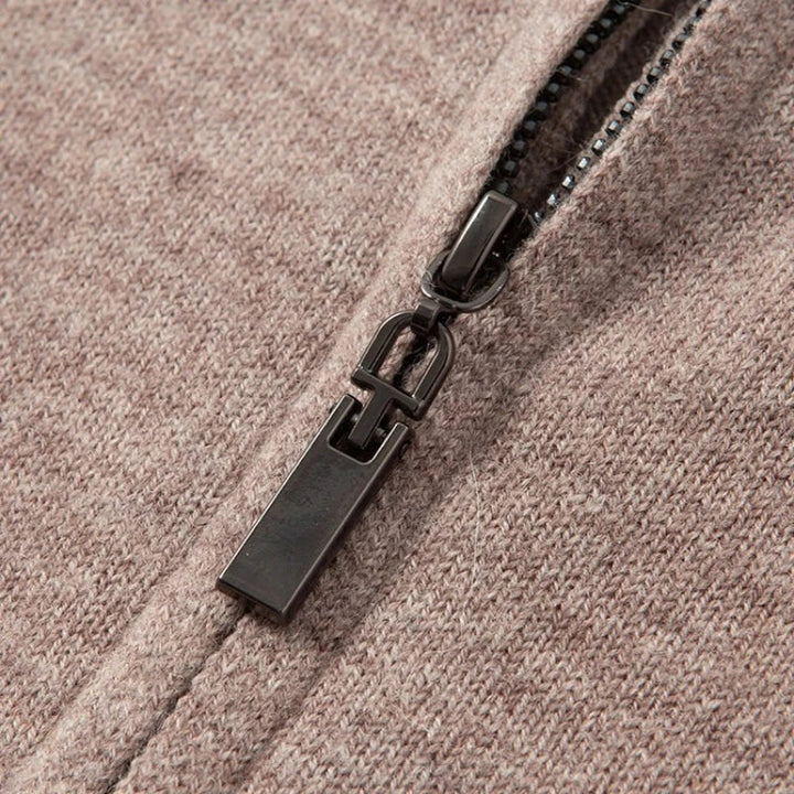 Australischer Merinowollpullover mit Reißverschluss