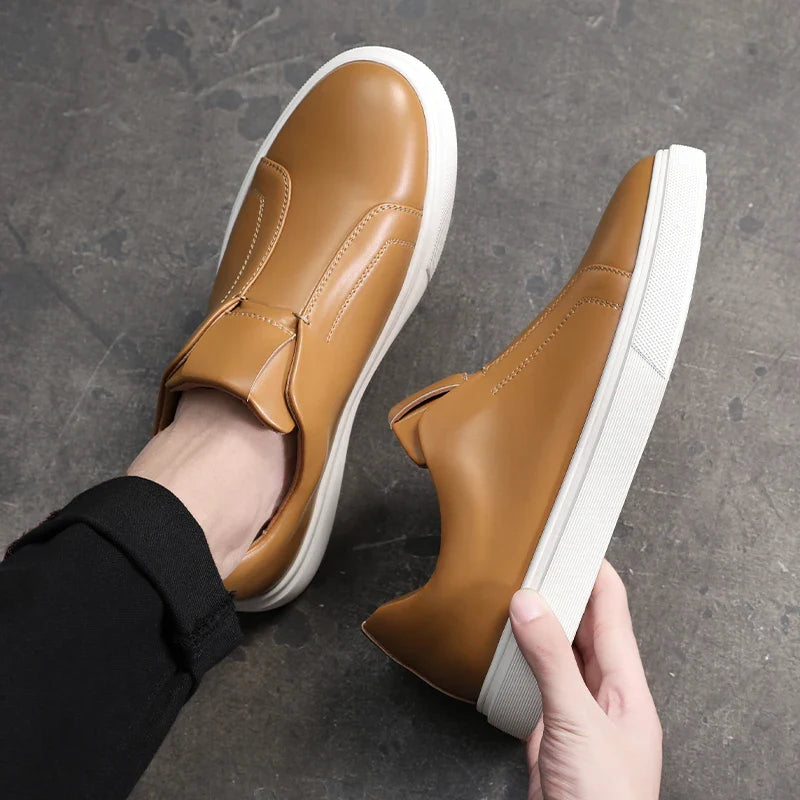 Lässige Leder Slipper