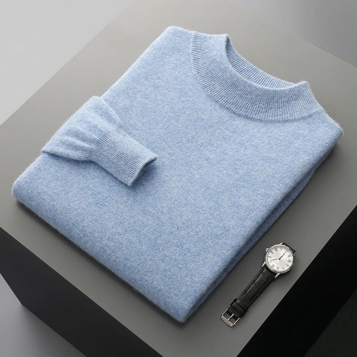 Kaschmirpullover mit Stehkragen