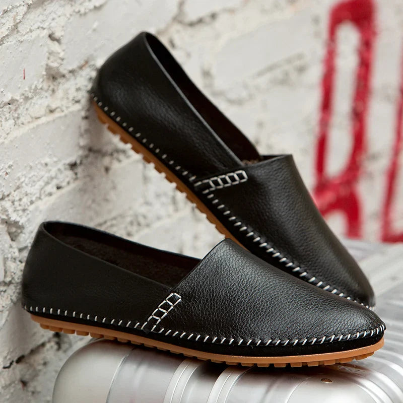 Leichte Leder Slipper