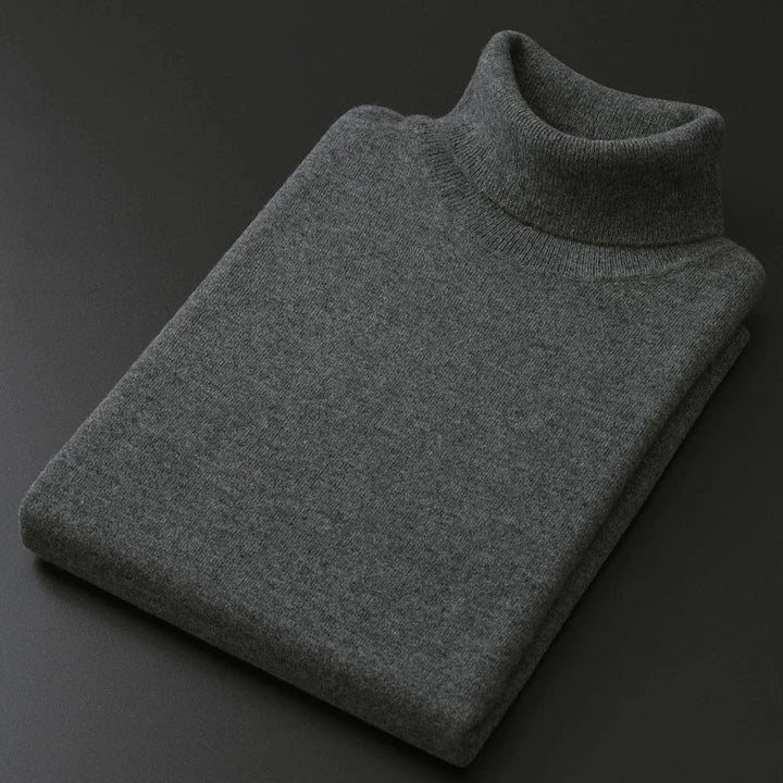 Eleganter Baumwollrollkragenpullover