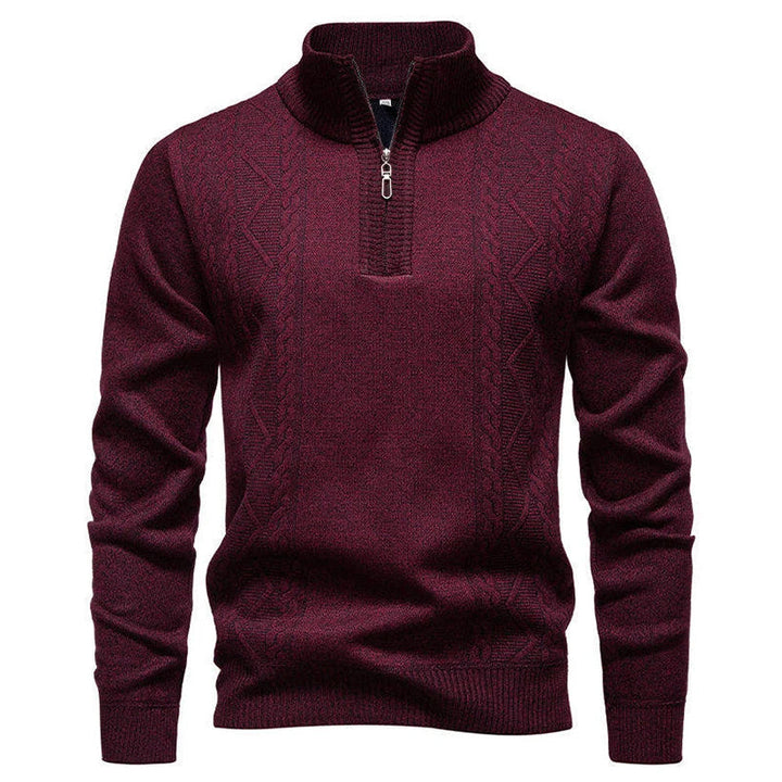 Vintage Strickpullover mit Reißverschluss