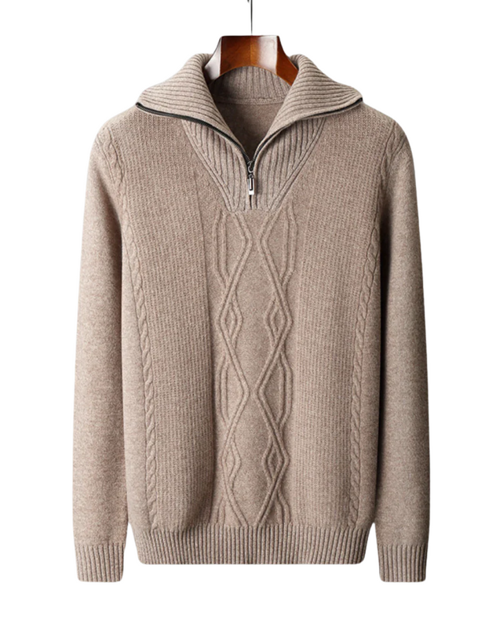 Taranto Merino Wolle Zip Pullover