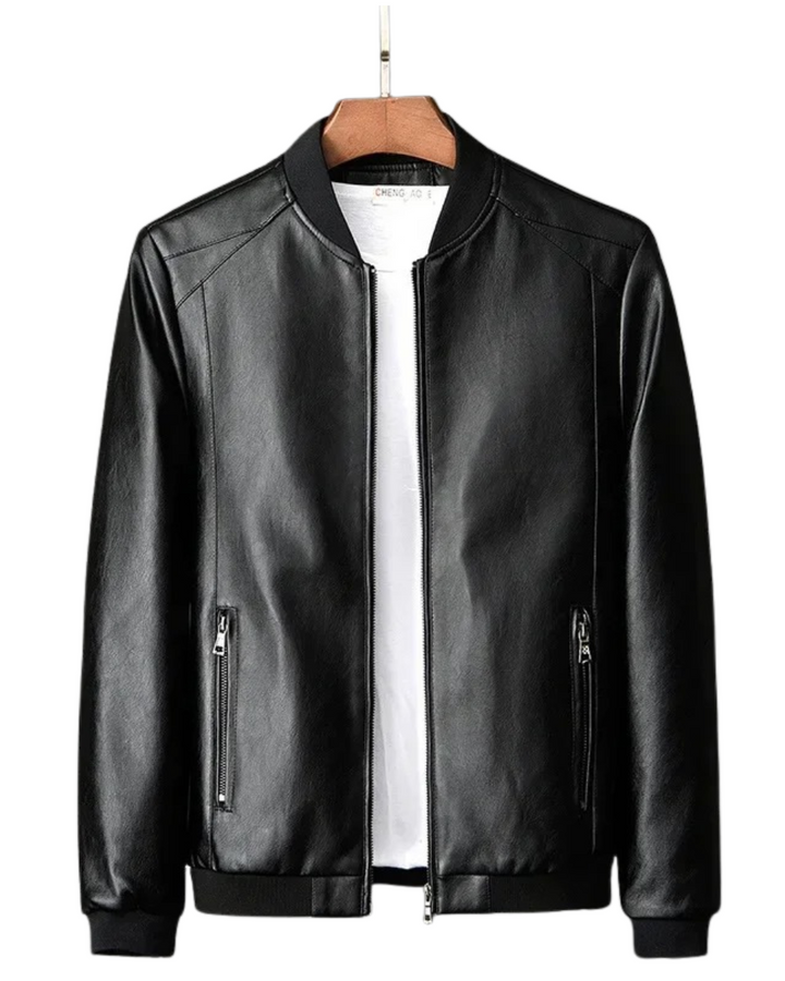 Leder-Motorjacke