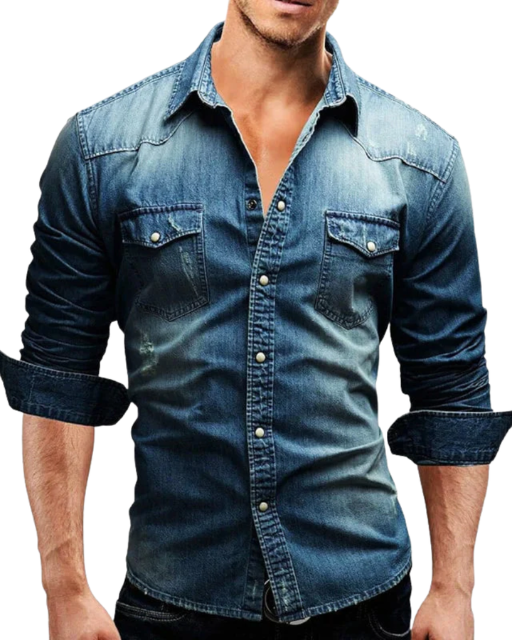 Elegantes Denim-Hemd