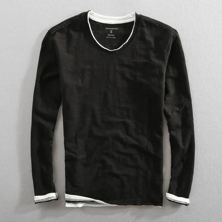 Paris Vintage T-Shirt mit langen Ärmeln