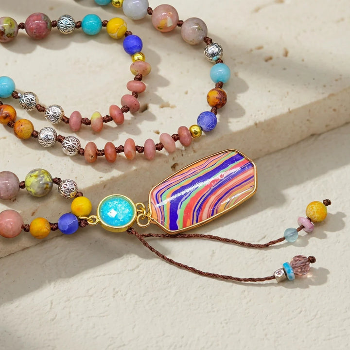 Colourful Transformation Necklace - Malachite