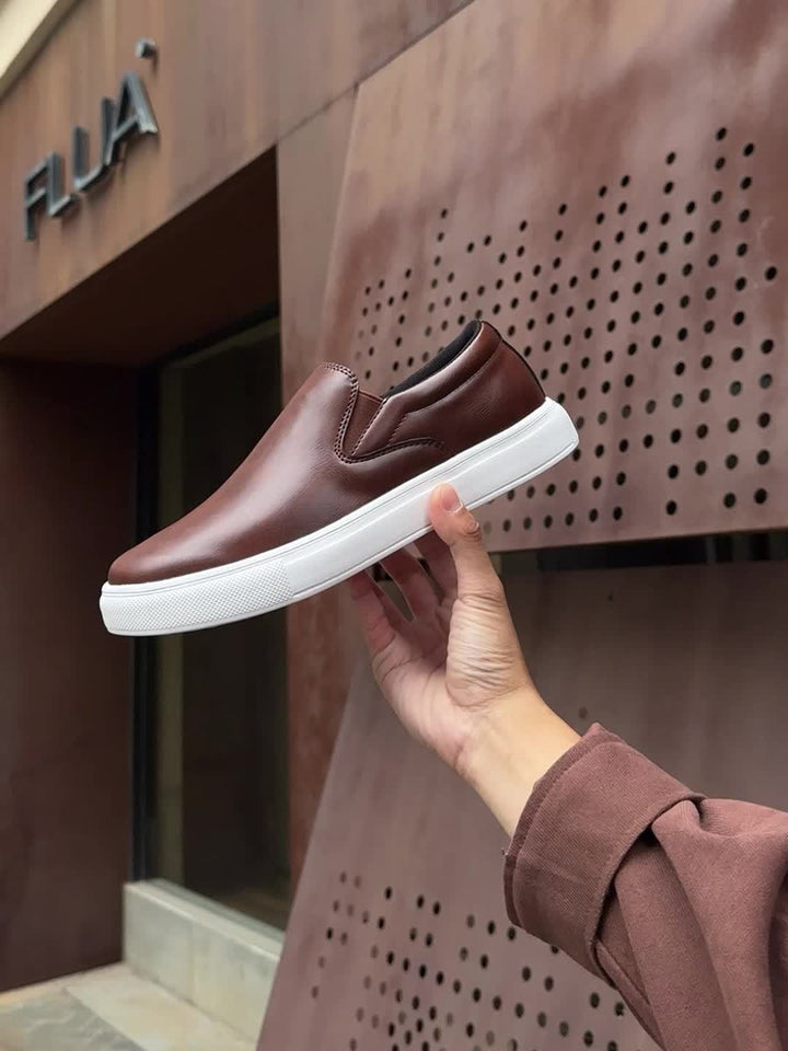 Lässige Leder Slipper