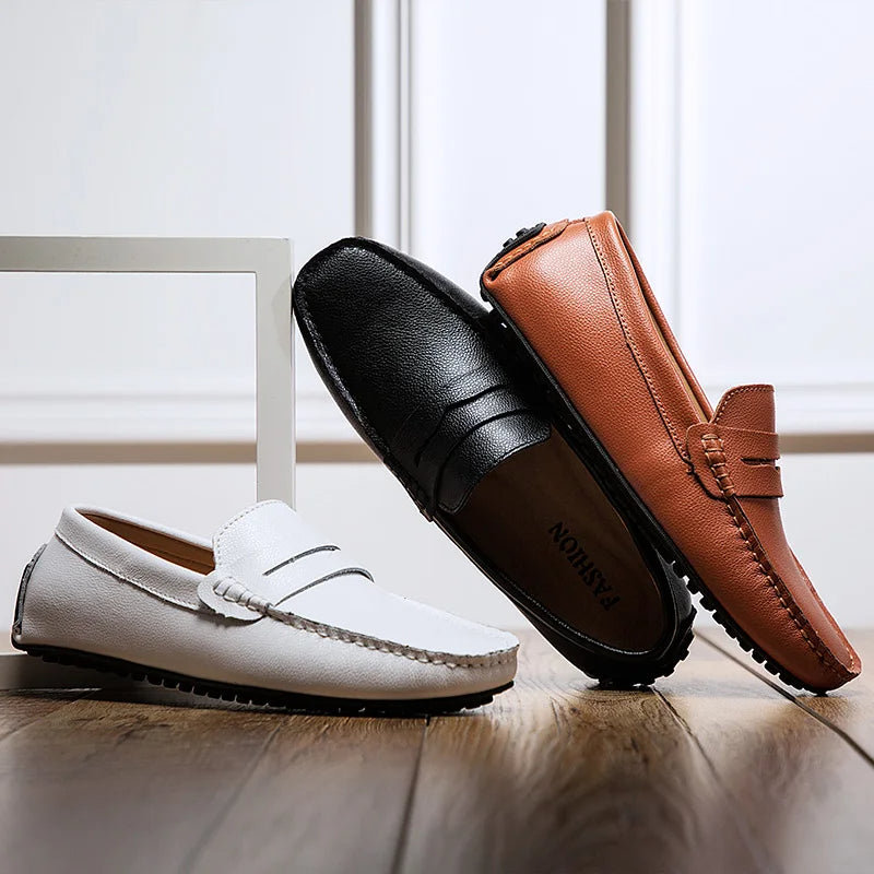 Lässige Leder Sommer Loafers