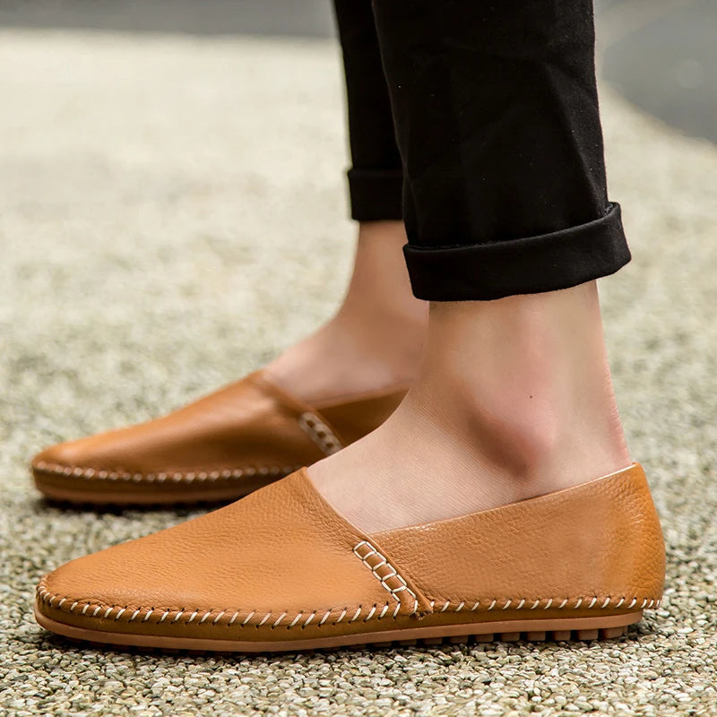 Leichte Leder Slipper