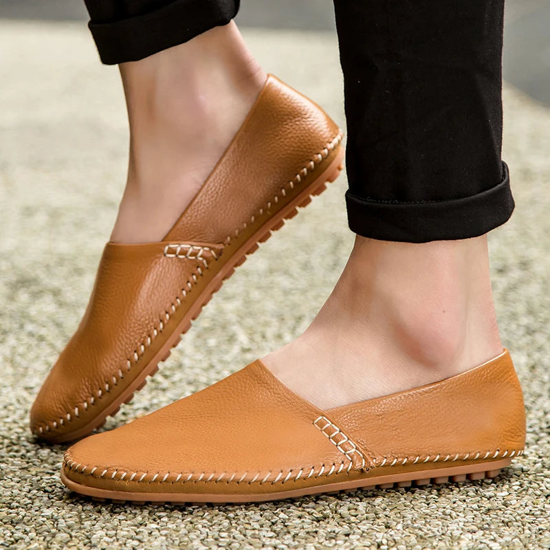 Leichte Leder Slipper