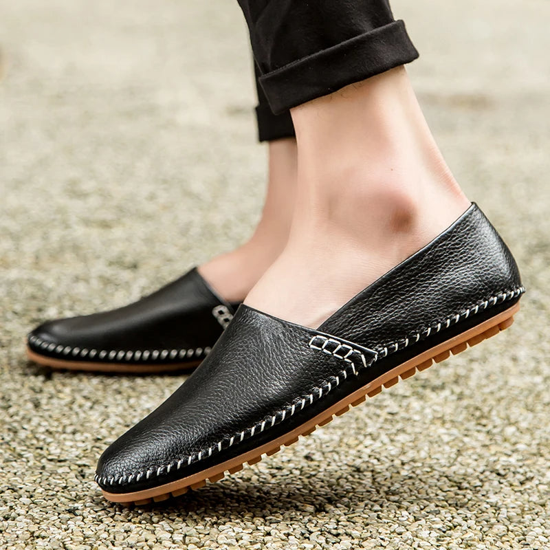 Leichte Leder Slipper