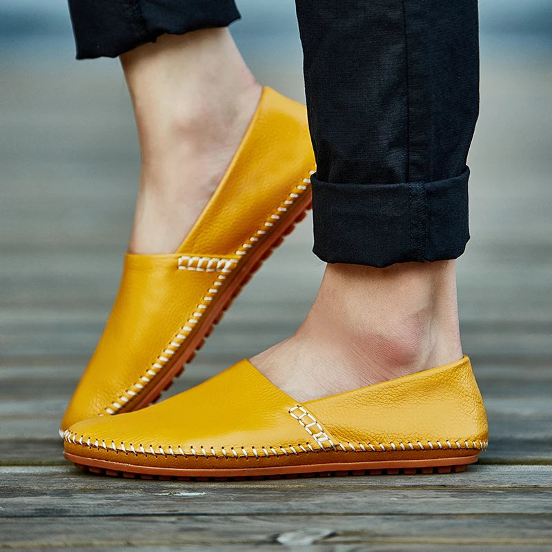 Leichte Leder Slipper