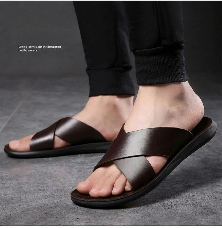 Elegante Leder Sandalen
