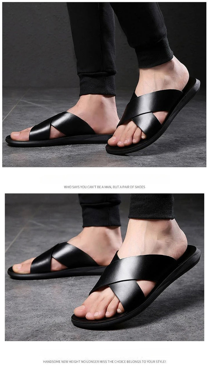 Elegante Leder Sandalen