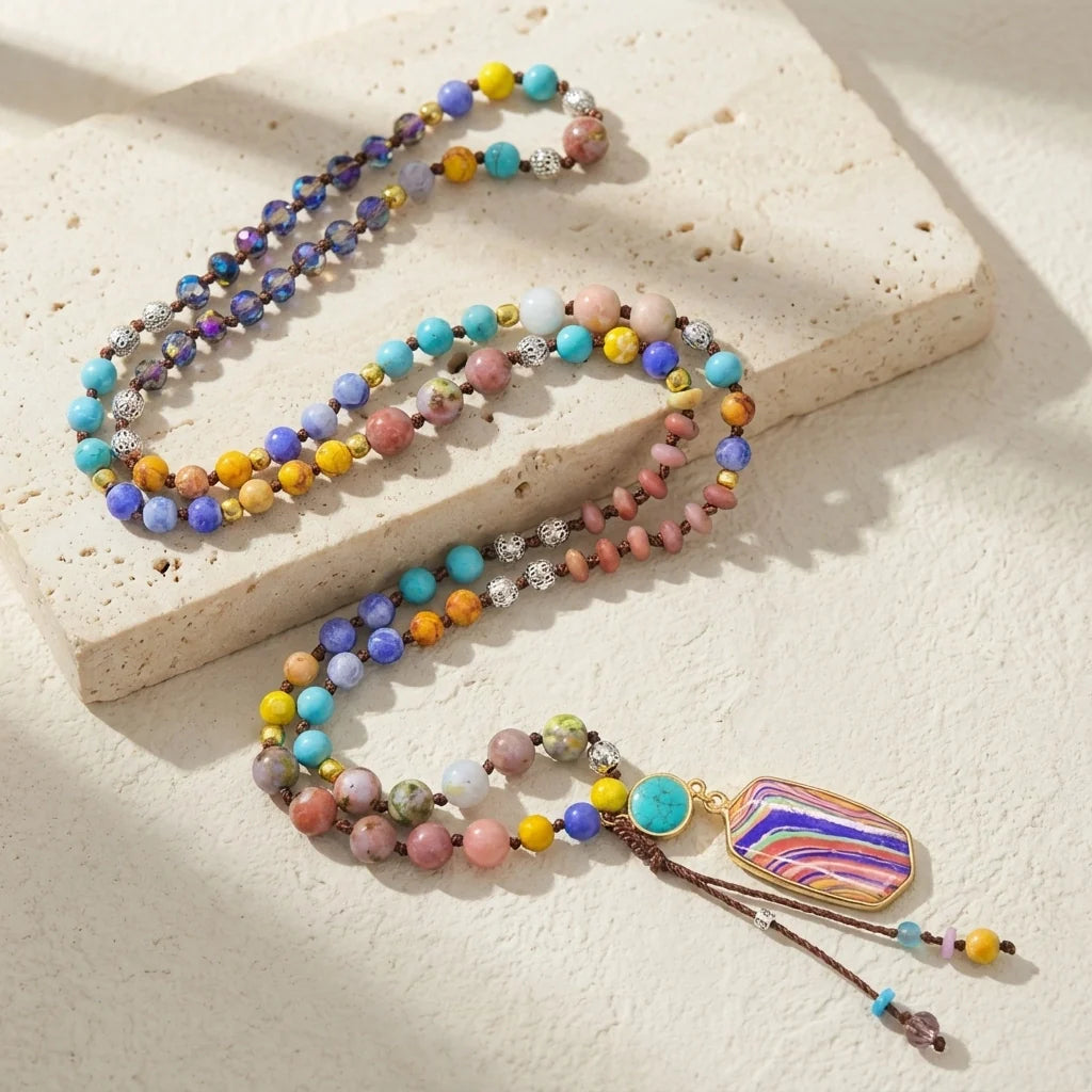 Colourful Transformation Necklace - Malachite