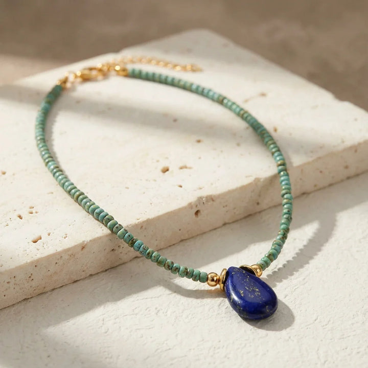 Lapis Lazuli Drop Necklace - Lapis Lazuli