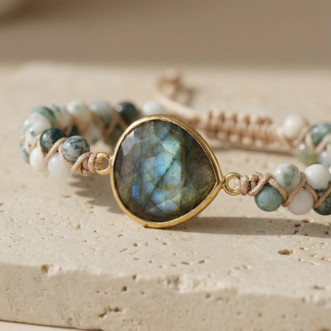 Woven Labradorite Bracelet - Labradorite