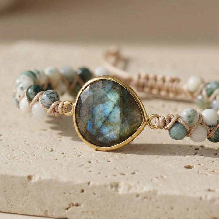 Woven Labradorite Bracelet - Labradorite