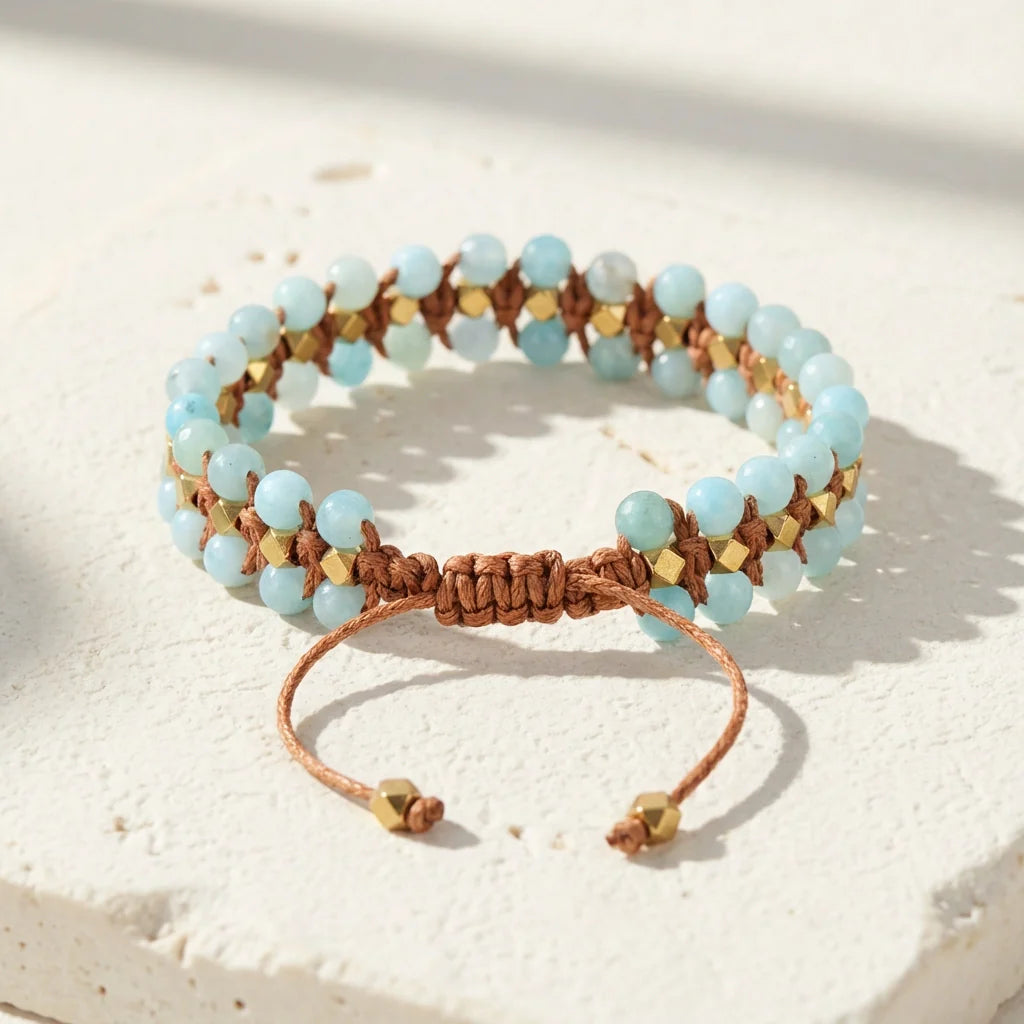 Woven Amazonite Bracelet - Amazonite 