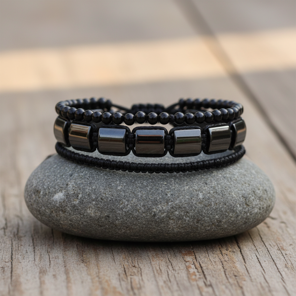 Bold Onyx Bracelet Stack - Onyx