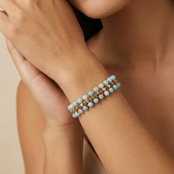 Woven Amazonite Bracelet - Amazonite 