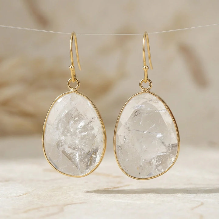 Purifying Clear Quartz Earrings - Clear Quartz