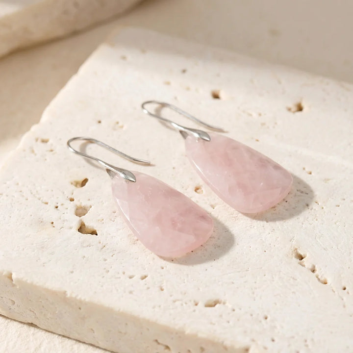Loving Rose Quartz Earrings - Rose Quartz
