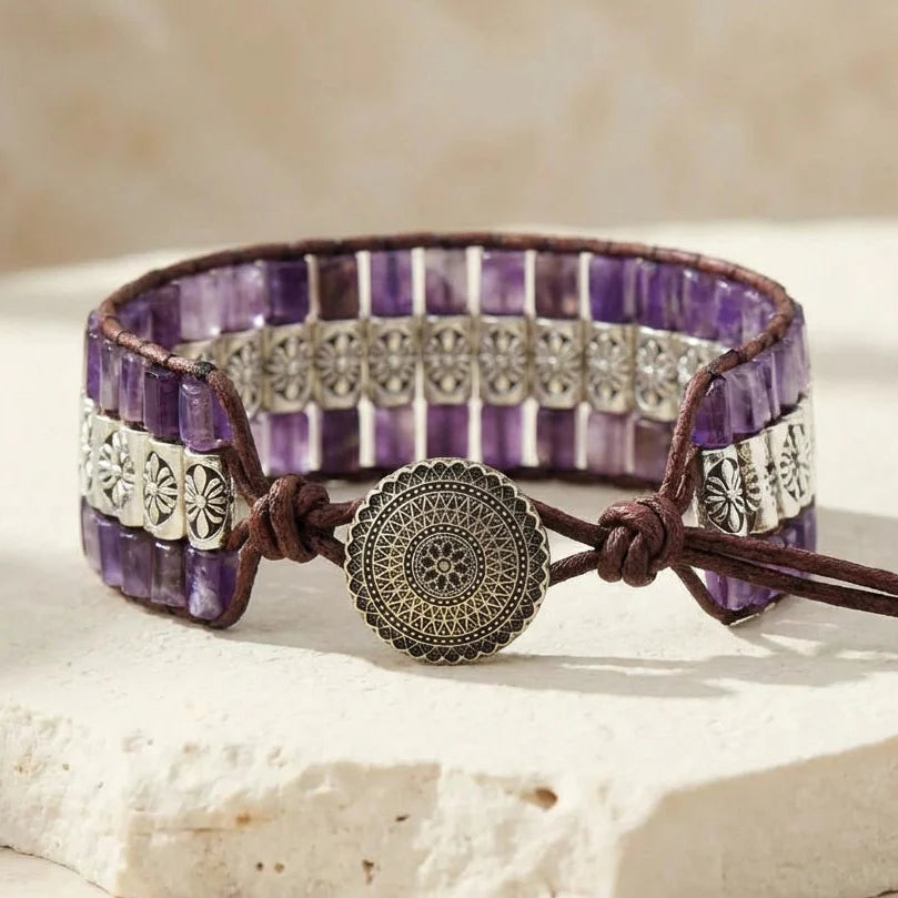 Harmony Boho Bracelet - Amethyst