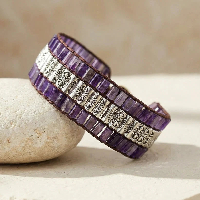 Harmony Boho Bracelet - Amethyst