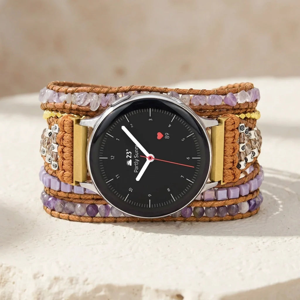 Amethyst Crown Samsung Watch Straps - Amethyst