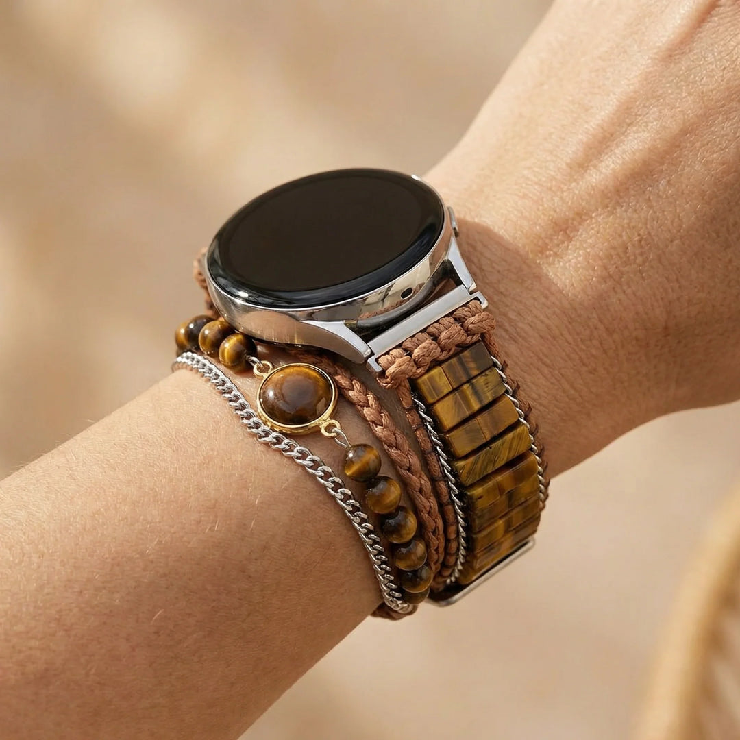 Powerful Tiger's Eye Samsung Watch Band - Tiger's Eye