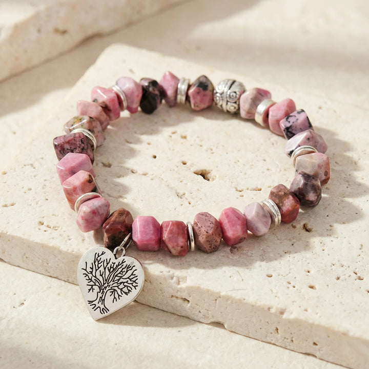 Tree of Life Rhodonite Bracelet - Rhodonite