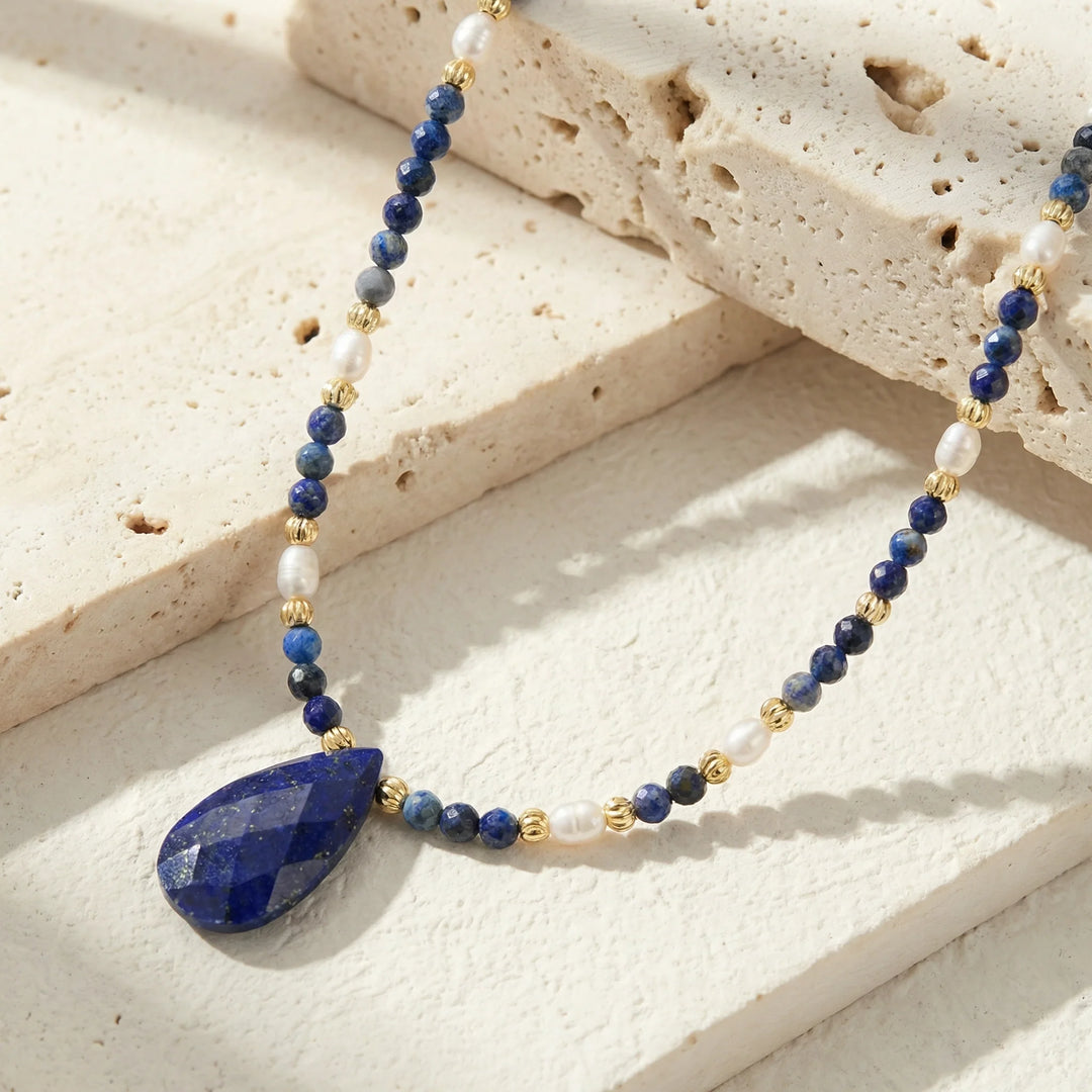 Elysian Drop Necklace - Lapis Lazuli
