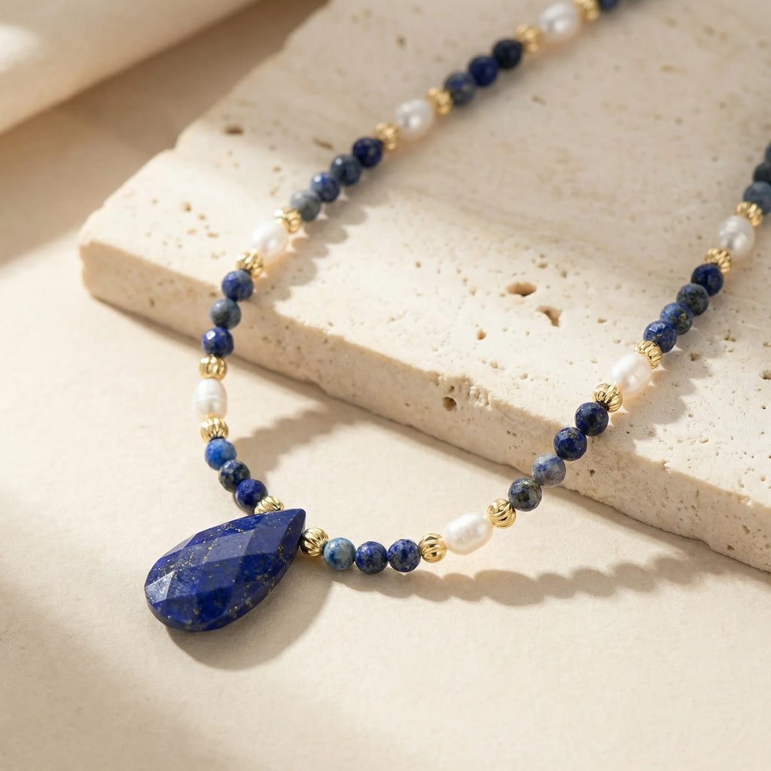 Elysian Drop Necklace - Lapis Lazuli