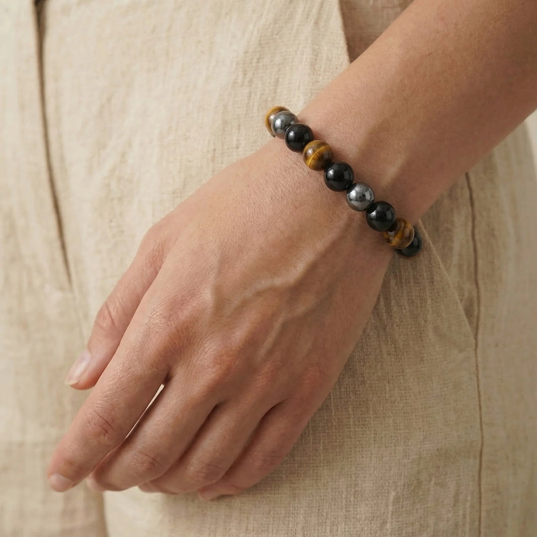 Triple Protection Bracelet - Tiger's Eye