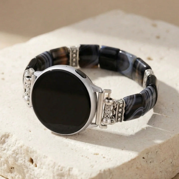 Onyx & Agate Samsung Watch Band - Agate
