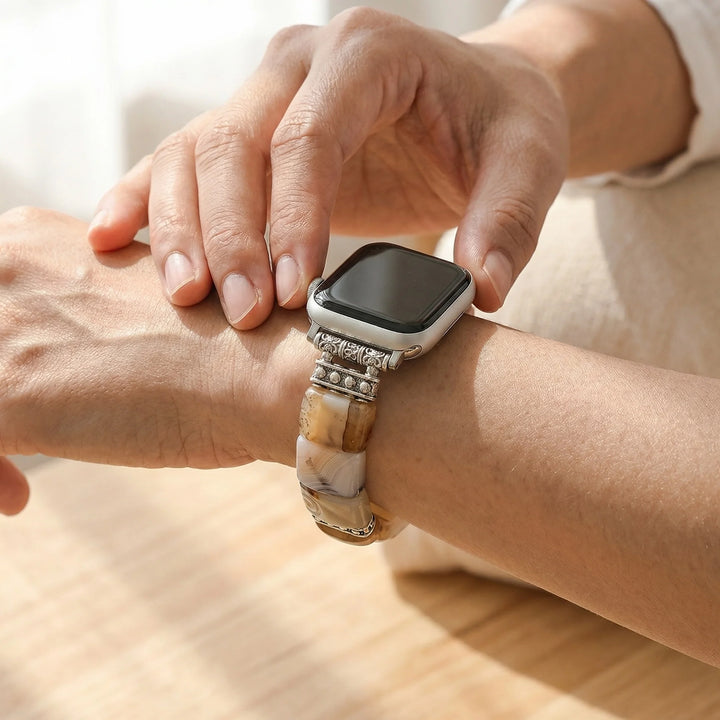 Healing Aura Apple Watch Band - Agate