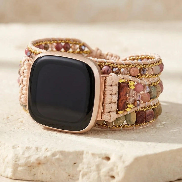 Healing Rhodochrosite Fitbit Watch Straps - Rhodochrosite