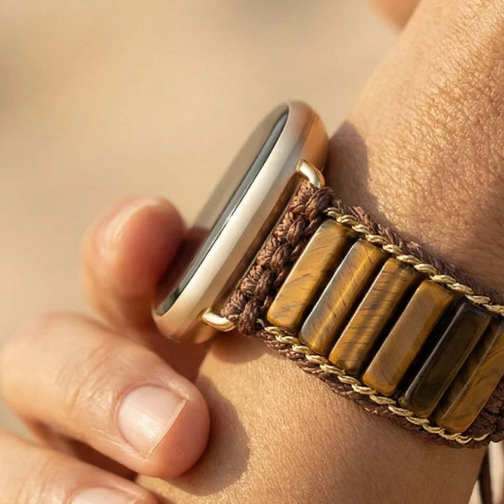 Powerful Tiger's Eye Fitbit Watch Band - Tiger's Eye